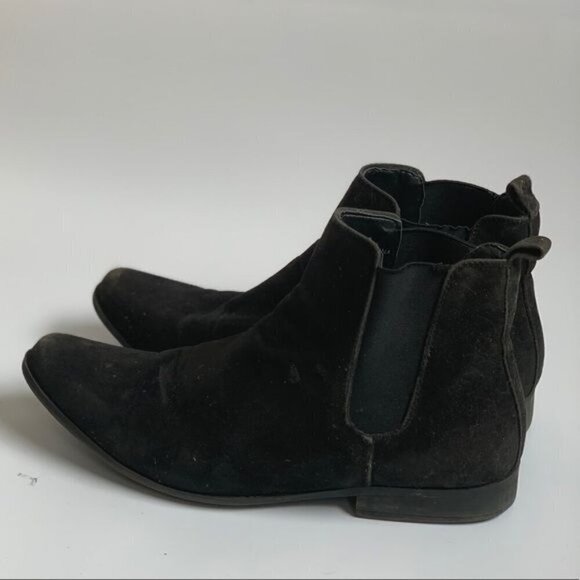 ASOS black suede shoes 10 pullup - Picture 1 of 9